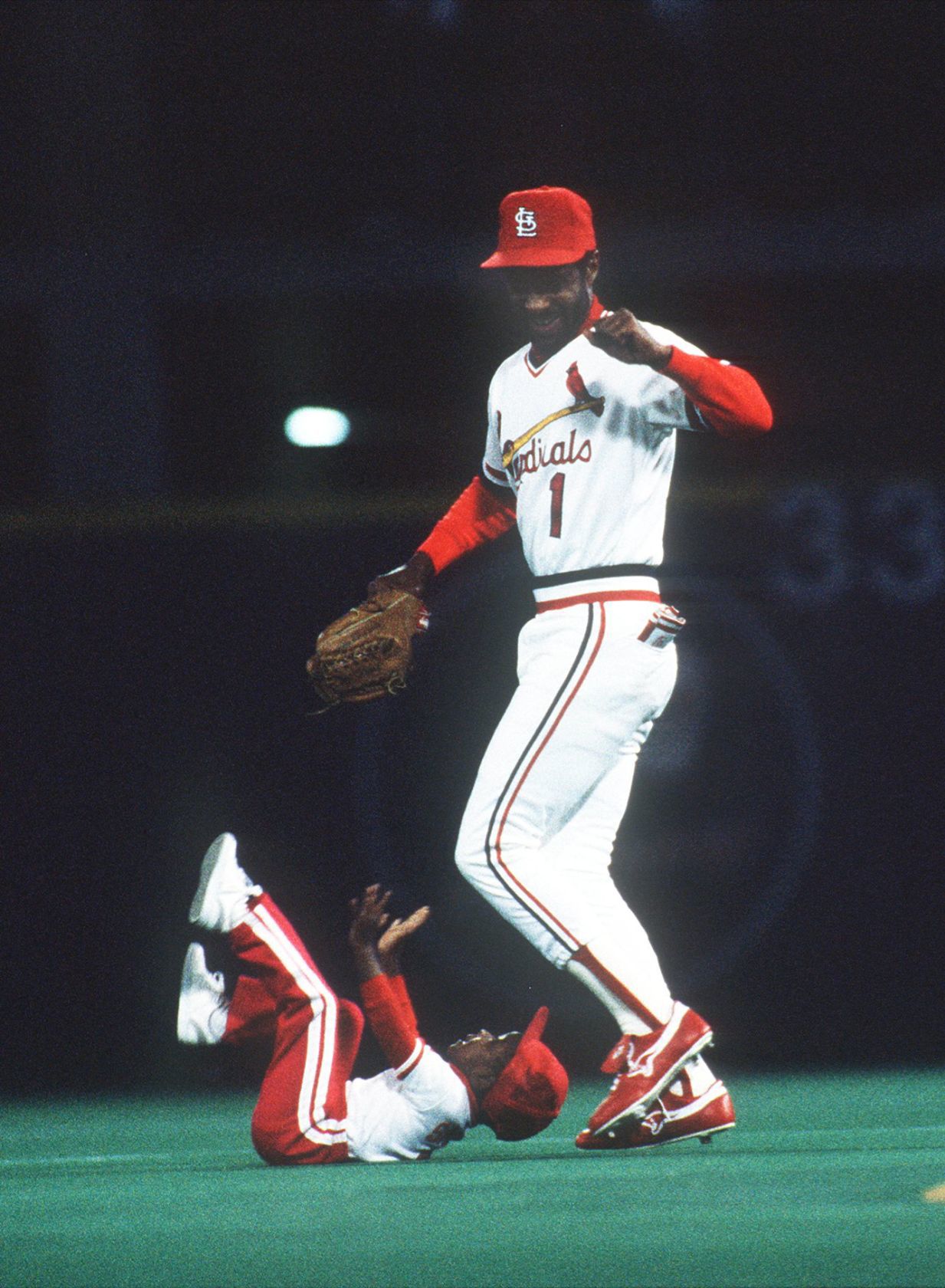 Ozzie and son O.J. in 1986